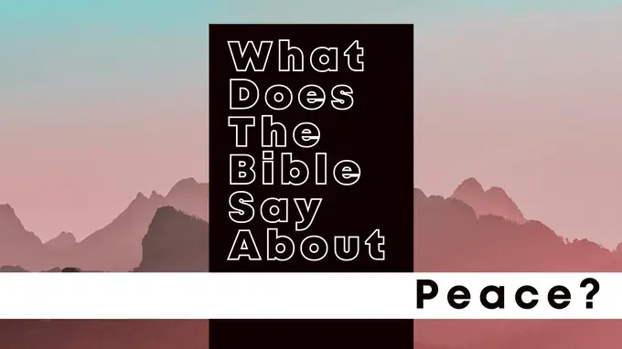 What does the Bible say about Peace?